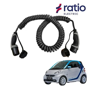 Ratio Laadkabel Smart Fortwo Electric Drive - Spiraal