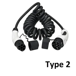 Laadkabel Type 2 Mennekes - Spiraal